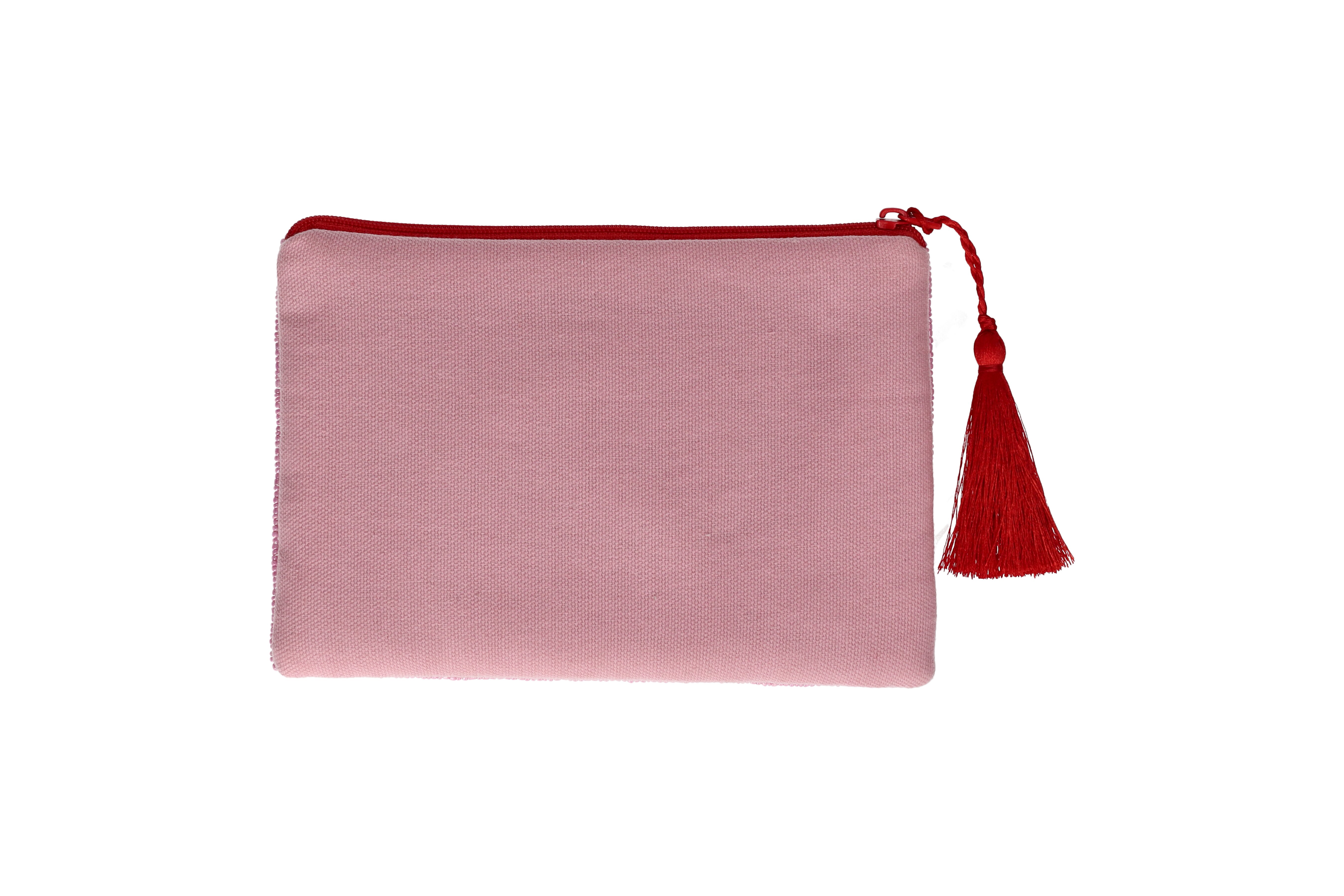 Elodie, cosmetic bag, M, motive: lobster, pink