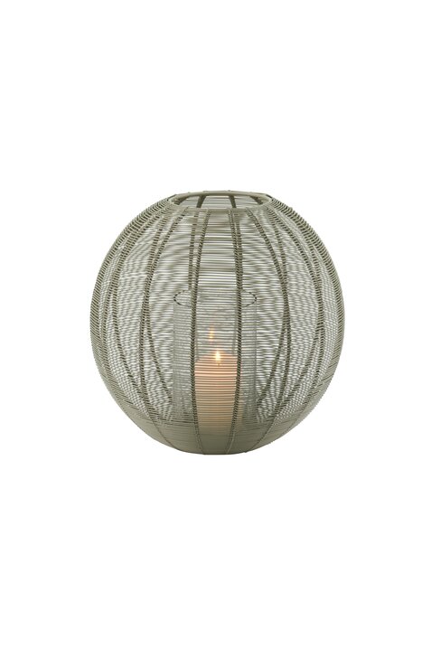 Knokke, votive, d30cm, ball, light gray