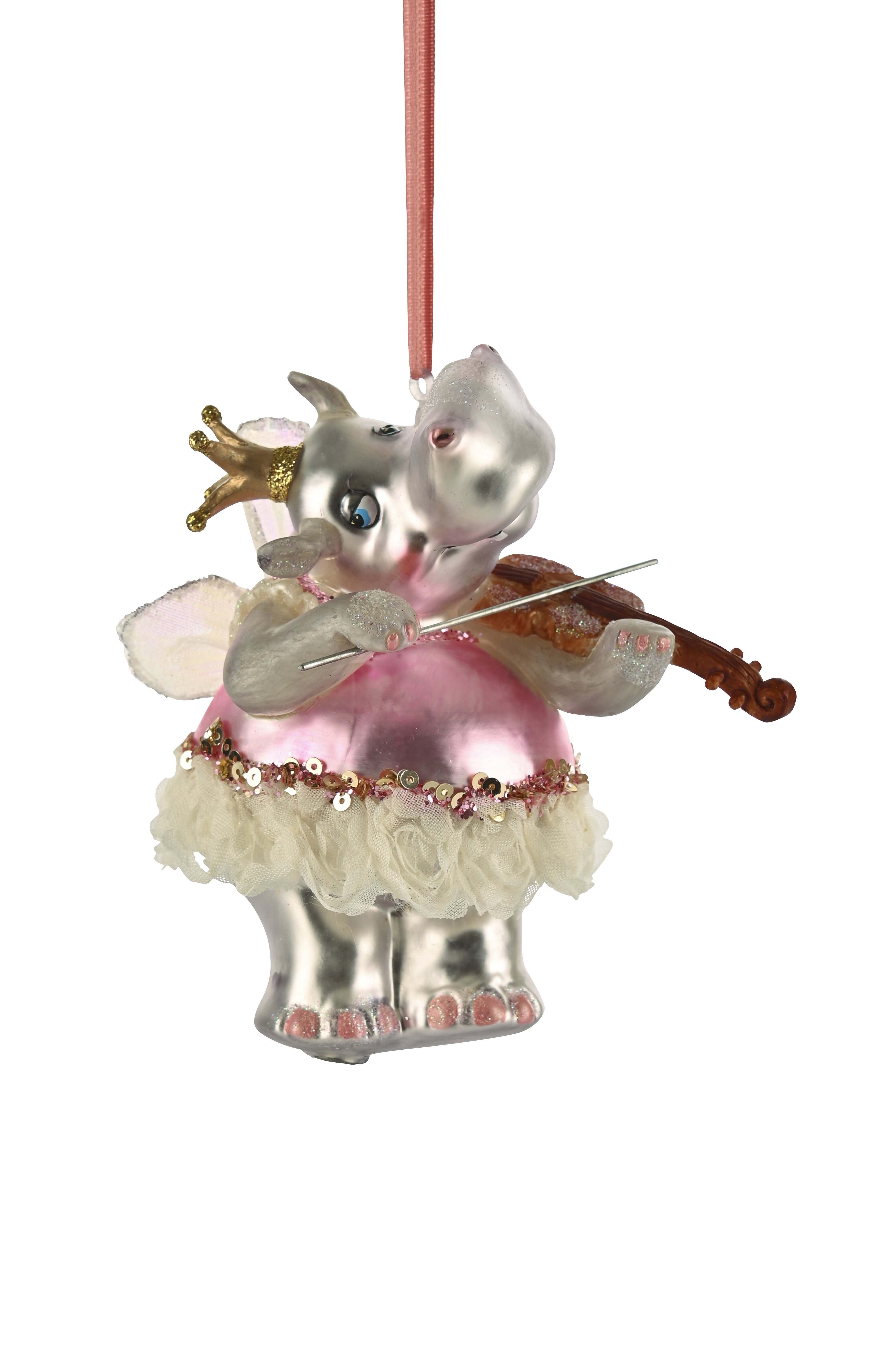 Hänger Hippo Geigenspielerin, rosa
