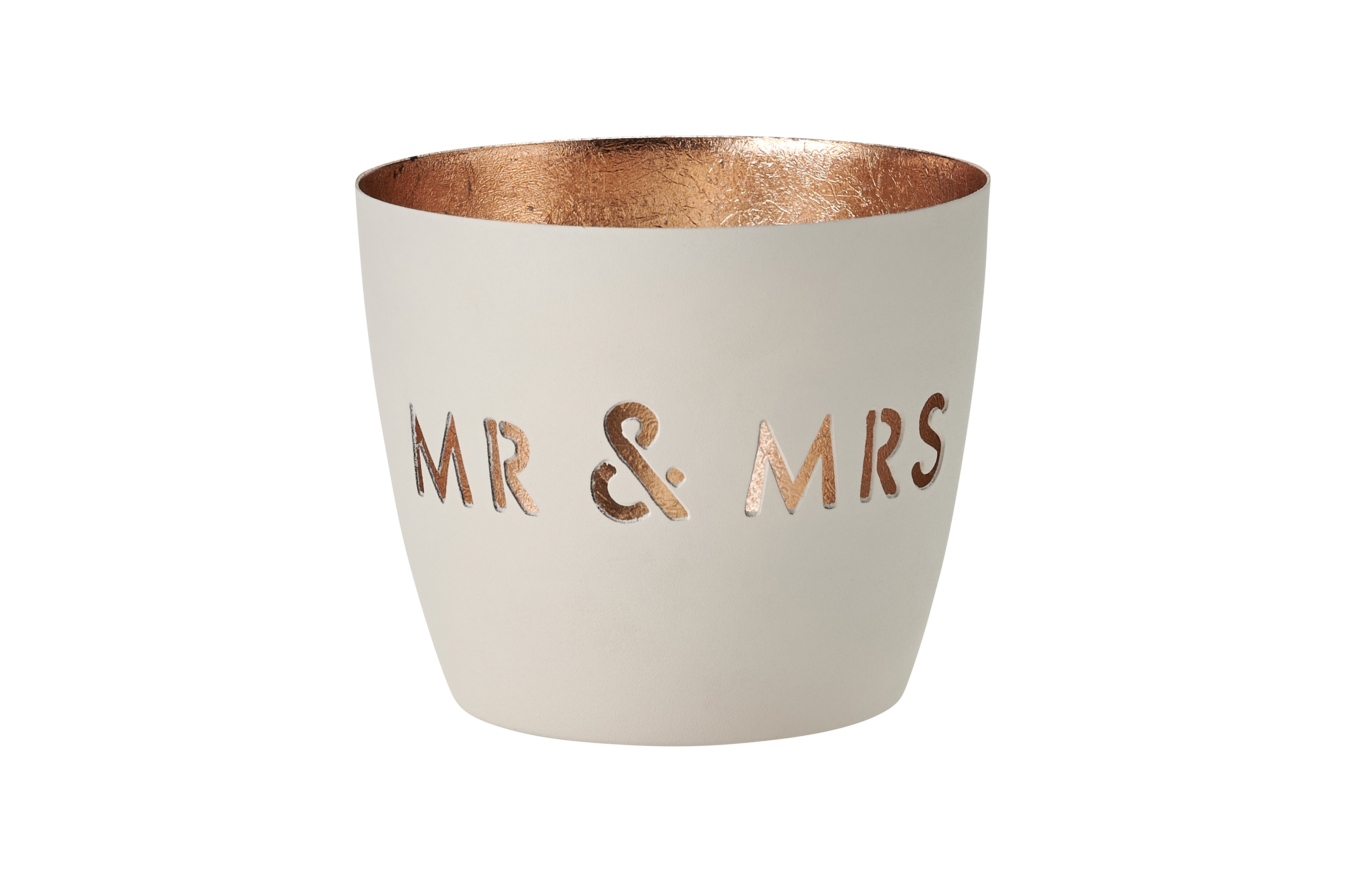 Madsras, votive, M, motive: Mr & Mrs , white/gold