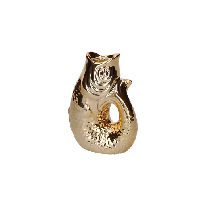 Monsieur Carafon, Fisch, Kerzenhalter XS(H12,7 cm), gold