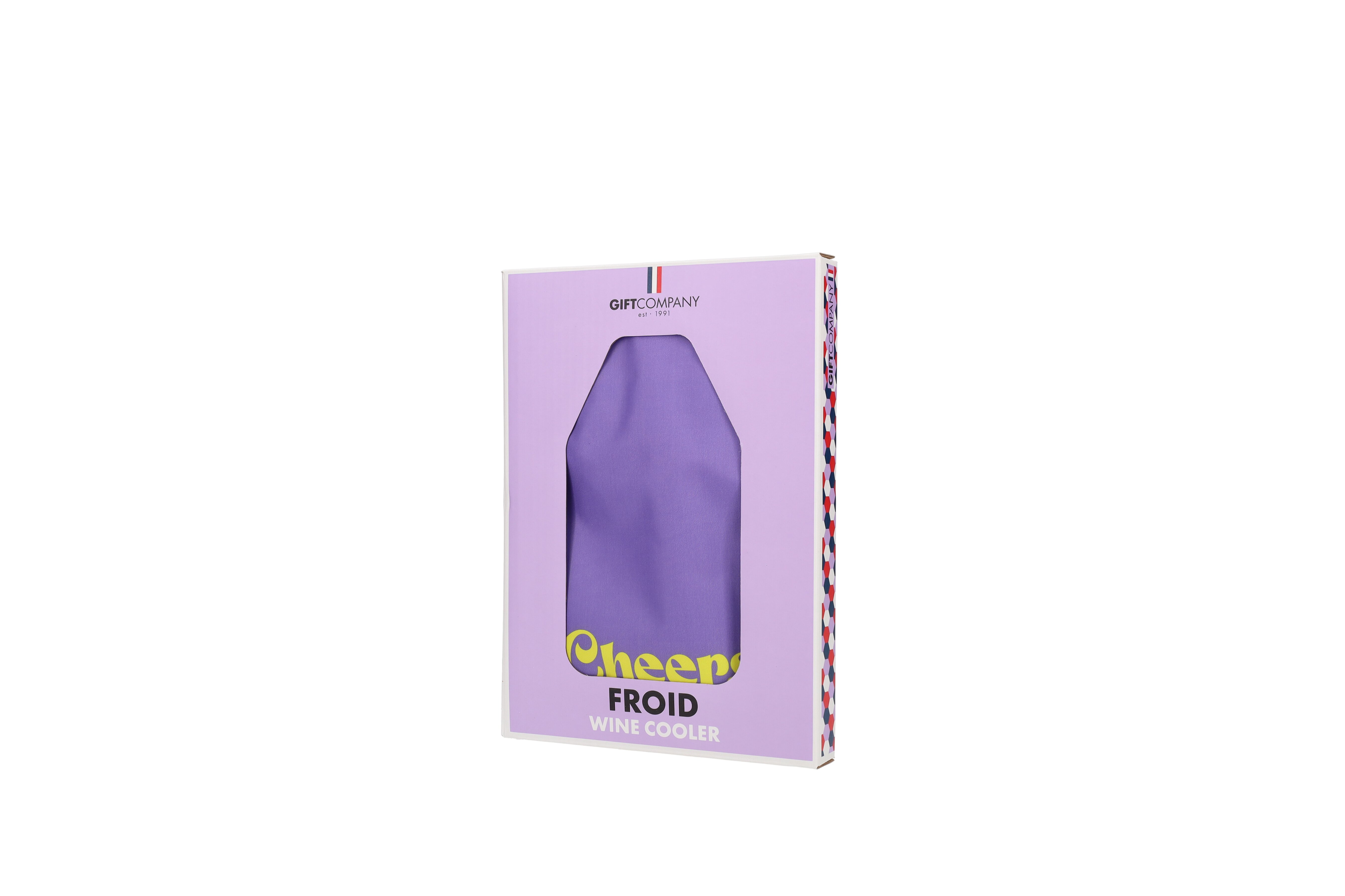 Froid, cooling sleeve, motive: Cheers my dears!, purple/yellow