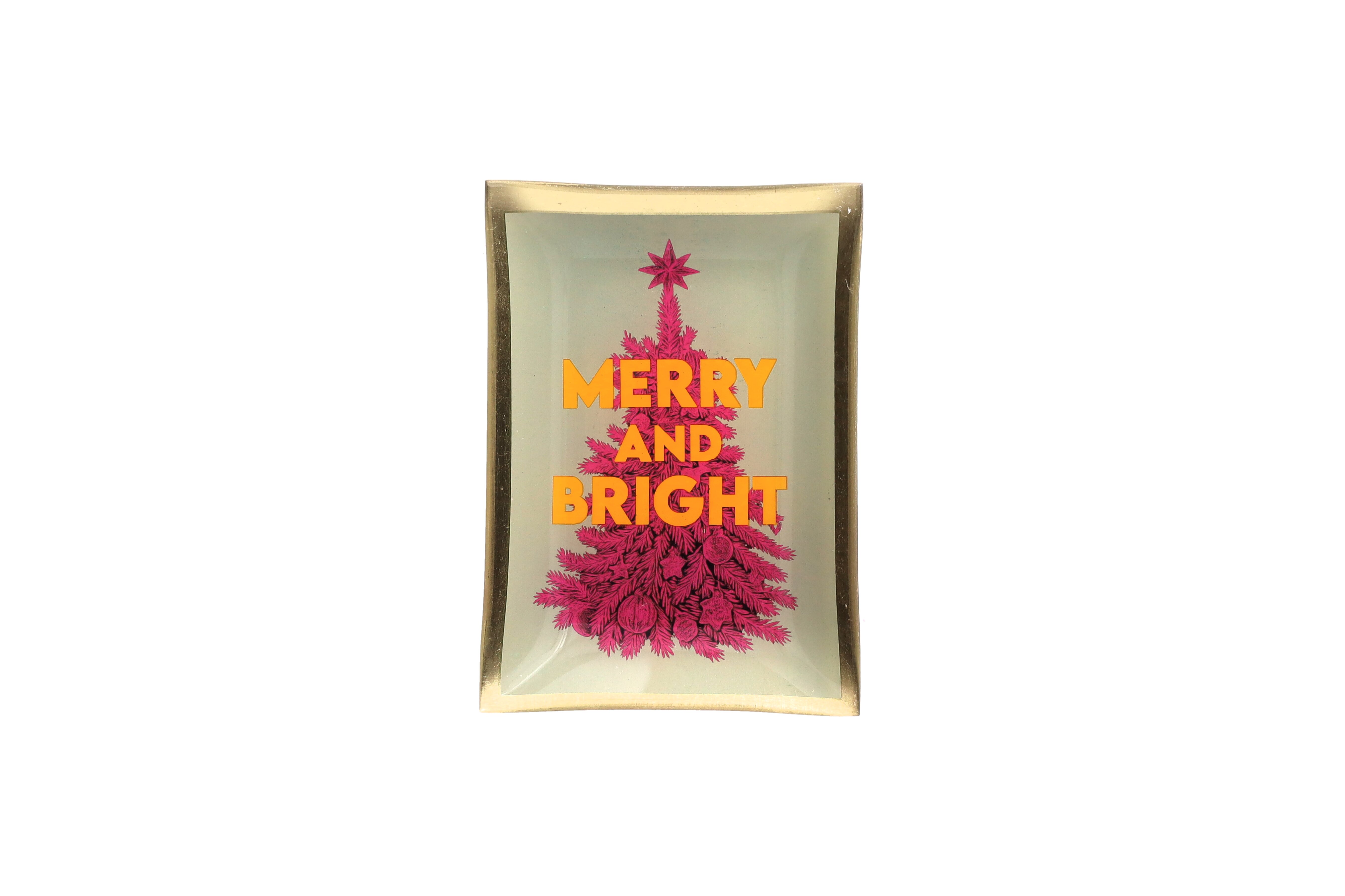 Love Plates, glass plate m, motive: merry and bright multicolour