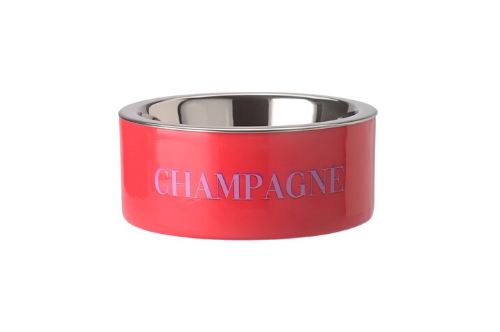 Love Pets, Futternapf, S, Motiv: Champagne, rot