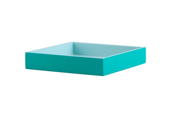 Spa, Tray, S, square (19x19x3,5cm), 2 tone, shiny blue/matt light blue