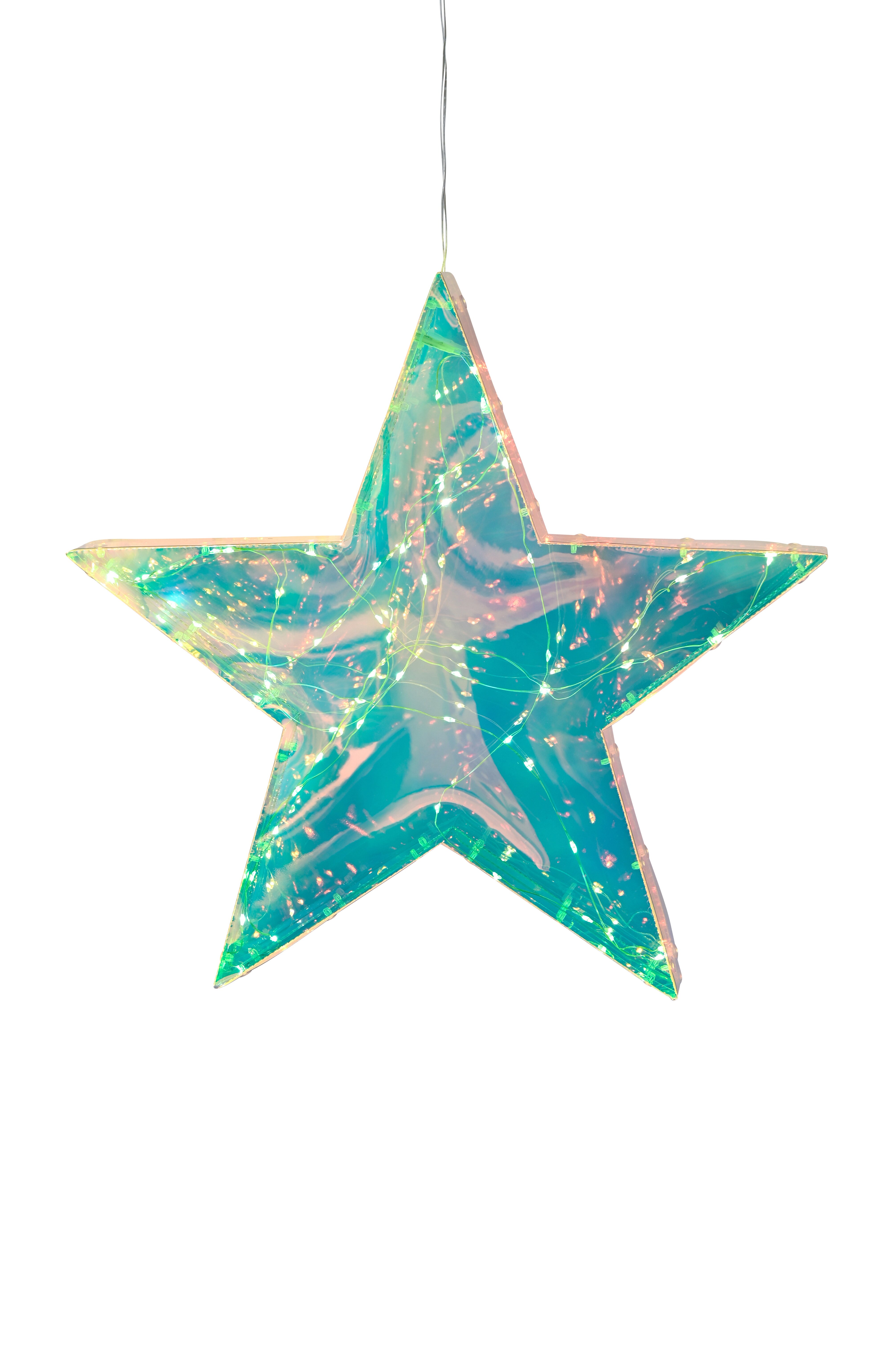 Glow, Stern mit LED, M, irisierend