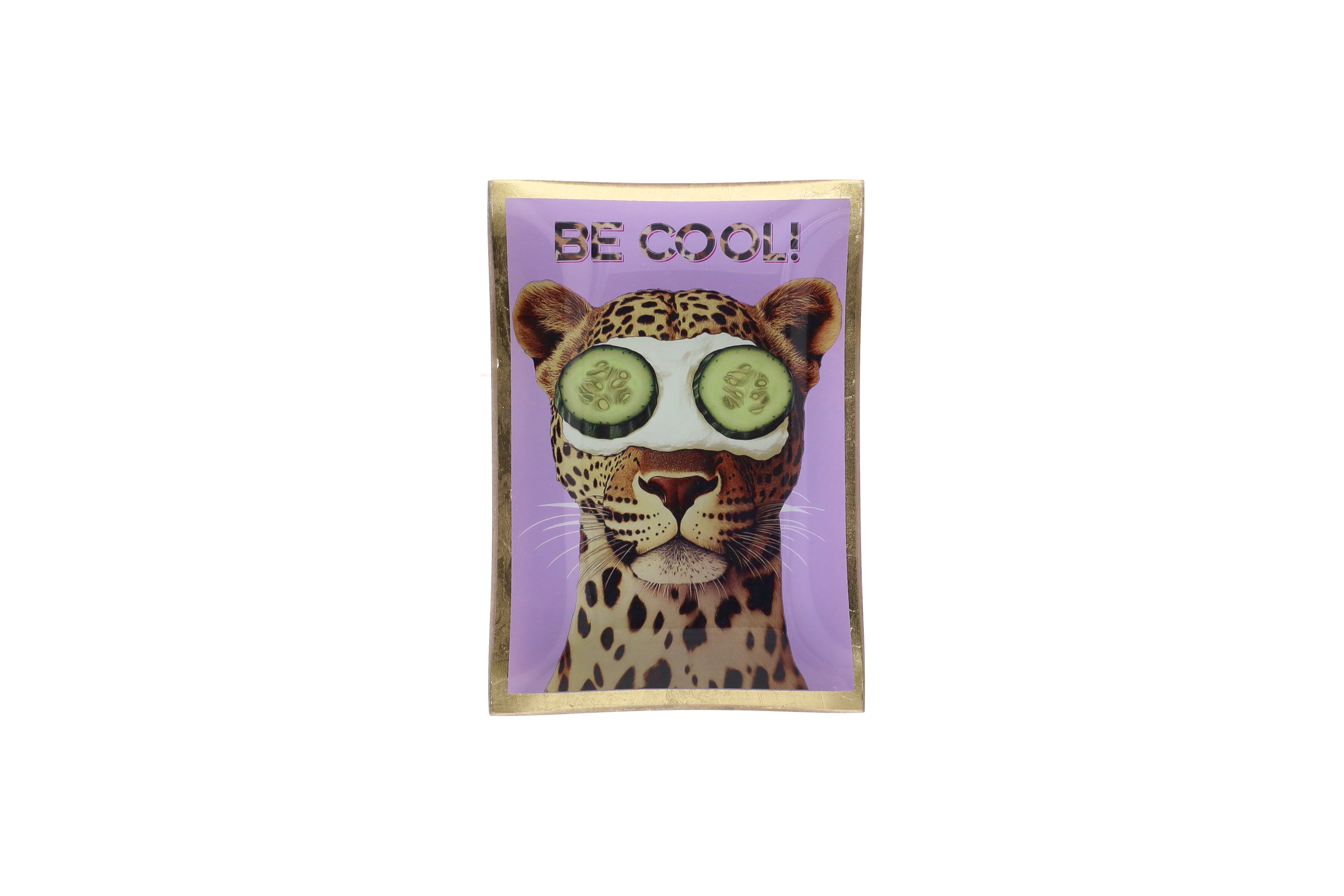 Love Plates, Glasteller M, Motiv: Be Cool, lila