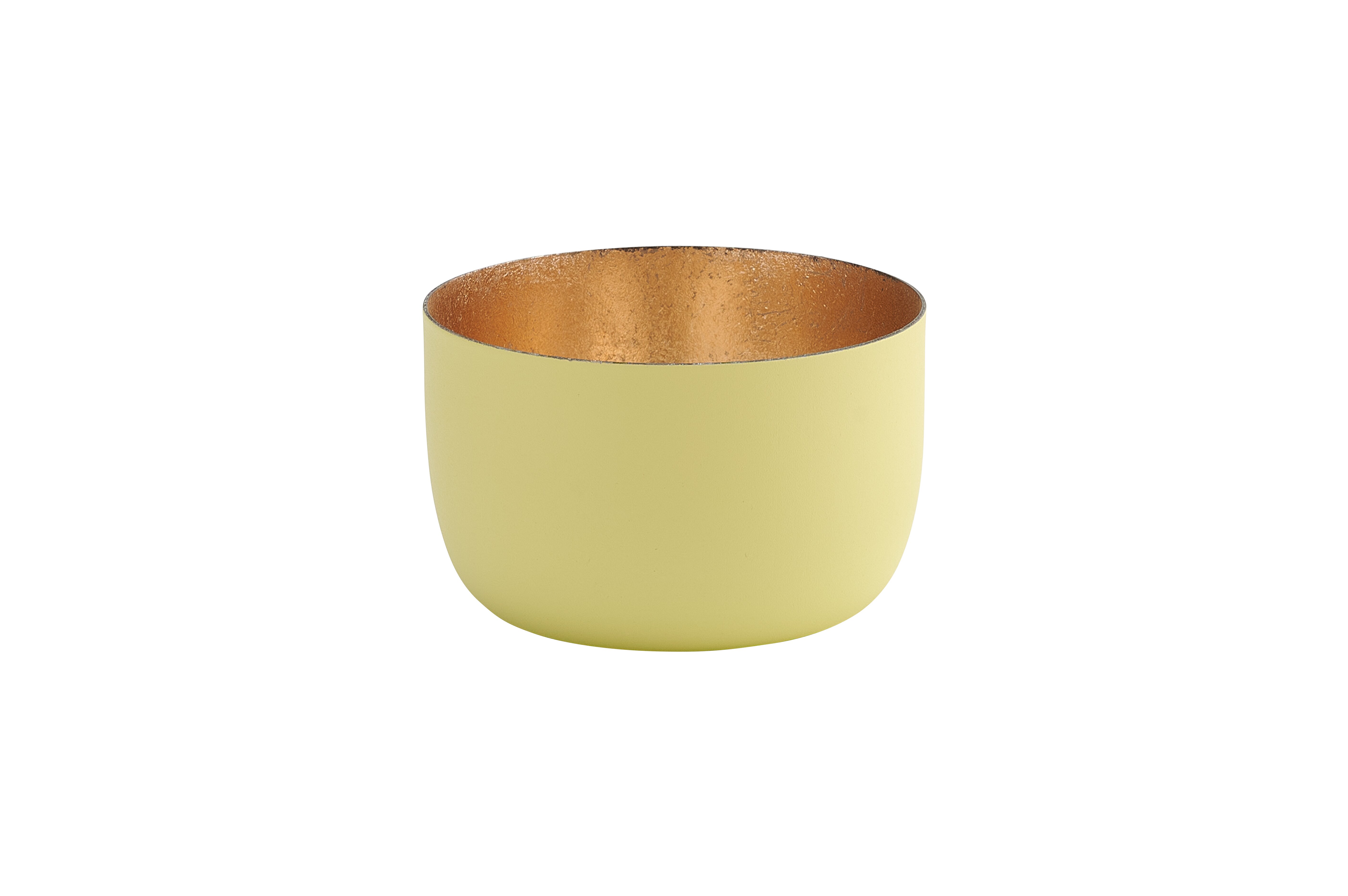 Madras, Windlicht, S, pastellgelb/gold