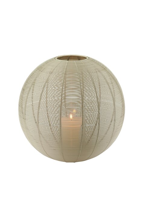 Knokke, Windlicht, D40cm, Kugel, sandstone
