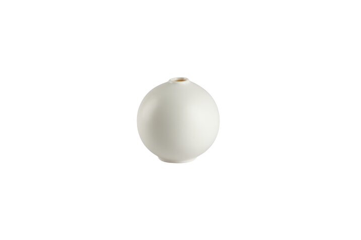 Bloom, vase, porcelain, round, white