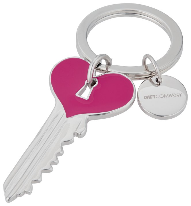 Schlüssel, Schlüsselanhänger Damen, pink, Herz