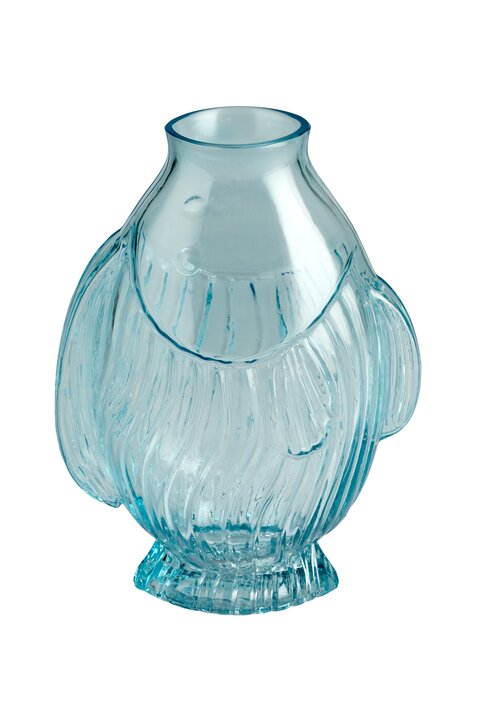 Jacquard, Fischvase M(H25cm), blau, gs