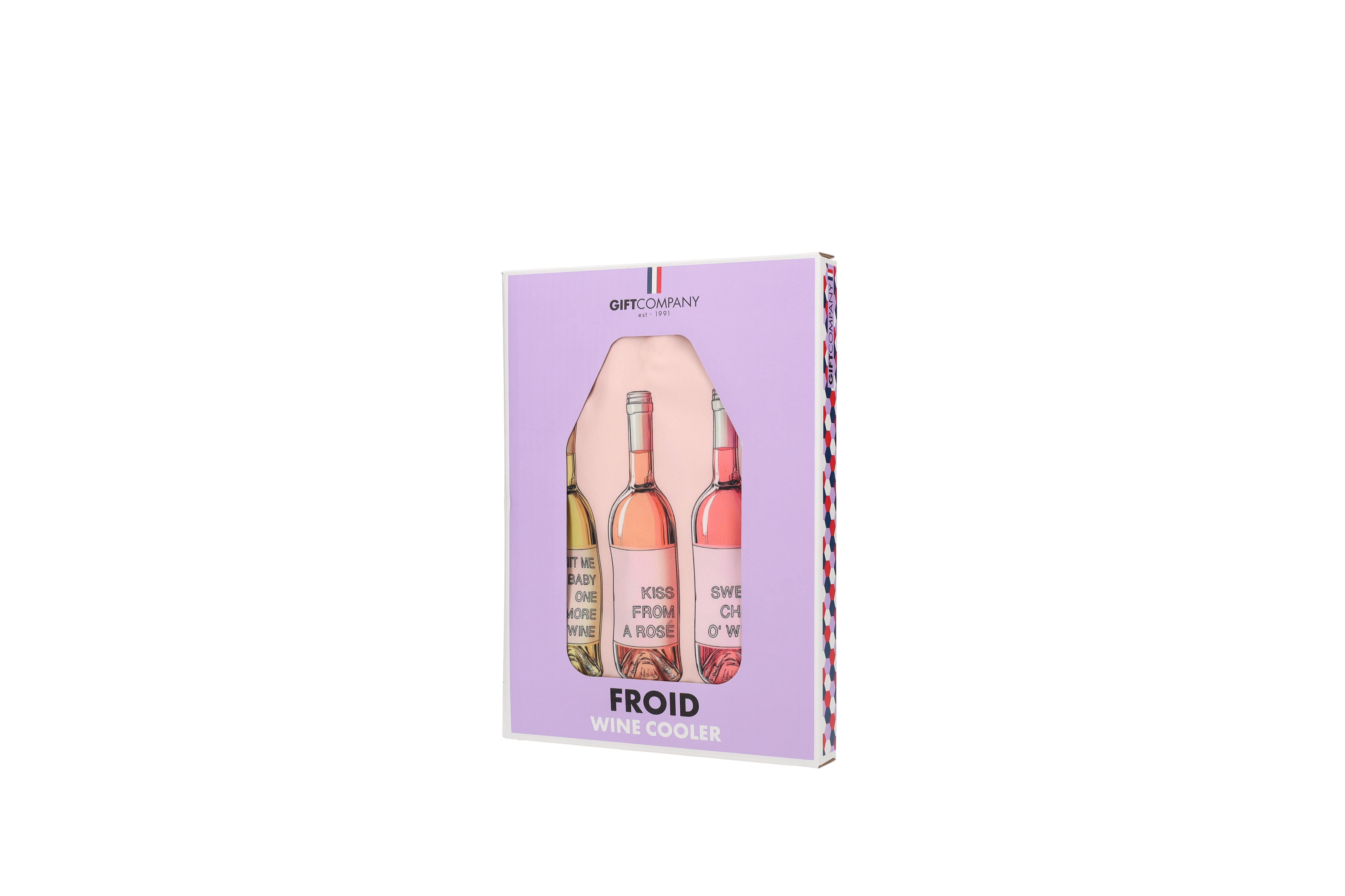 Froid, cooling sleeve, motive: wine bottles