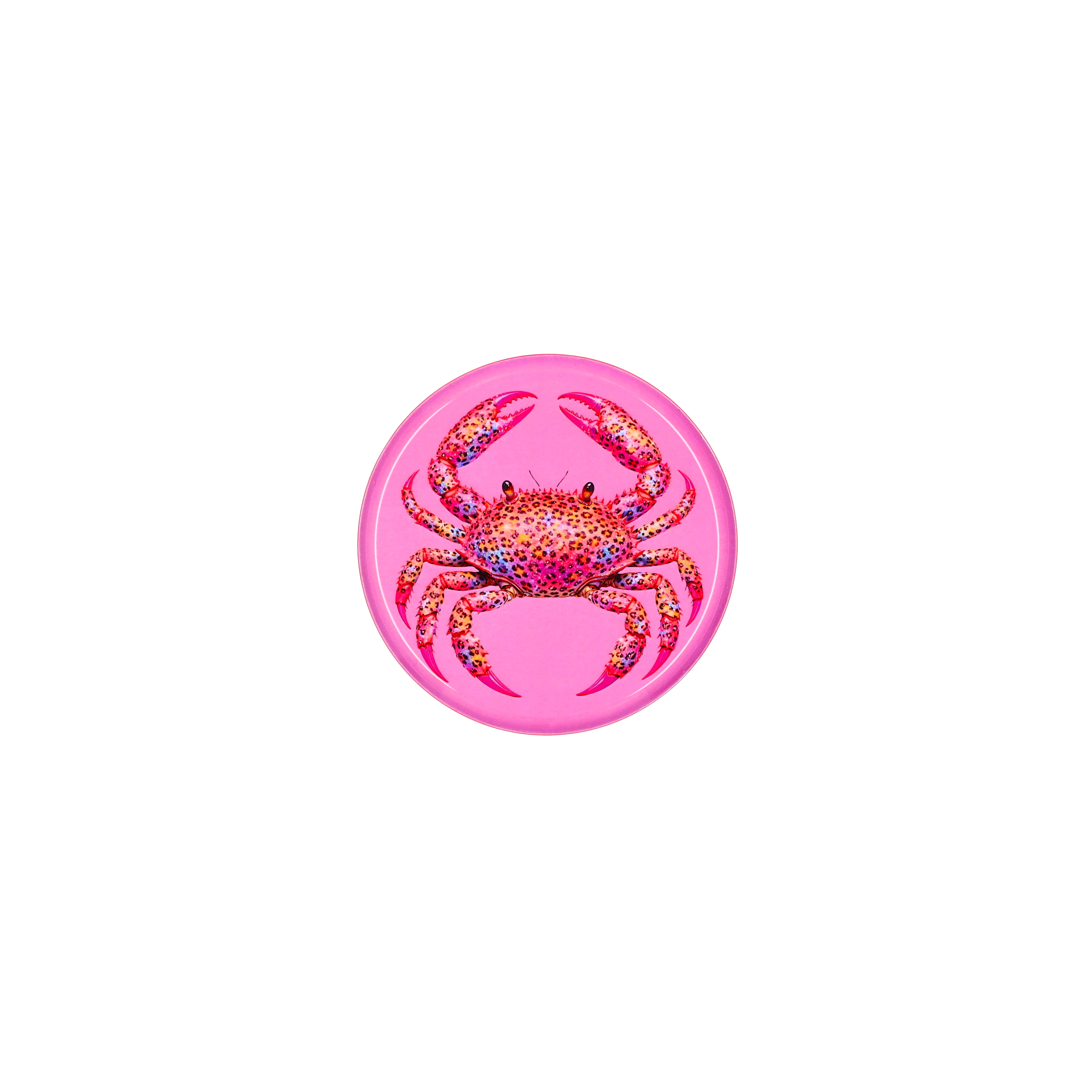 Love Trays, Dekotablett, XS,  Motiv: Krebs, rosa