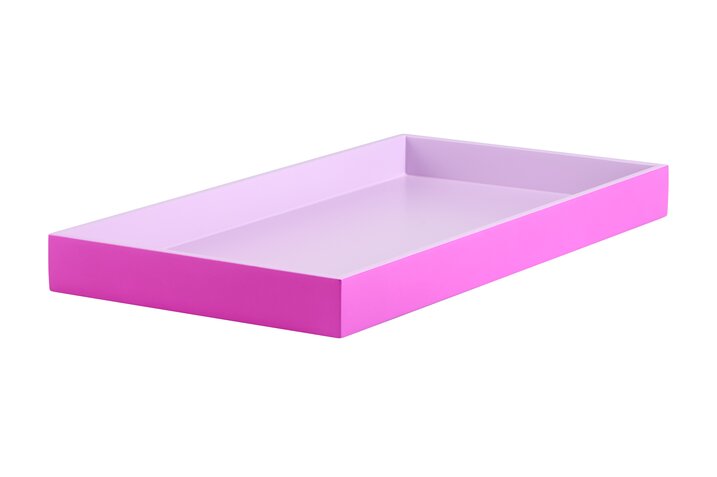 Spa, Tablett, S, rechteckig (40,4x21x3,5cm), 2 farbig, shiny lila/matt flieder