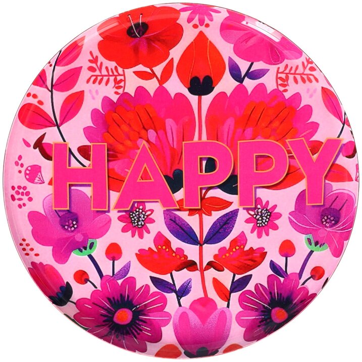 Love Trays, Dekotablett, S, Motiv: Happy, mehrfarbig