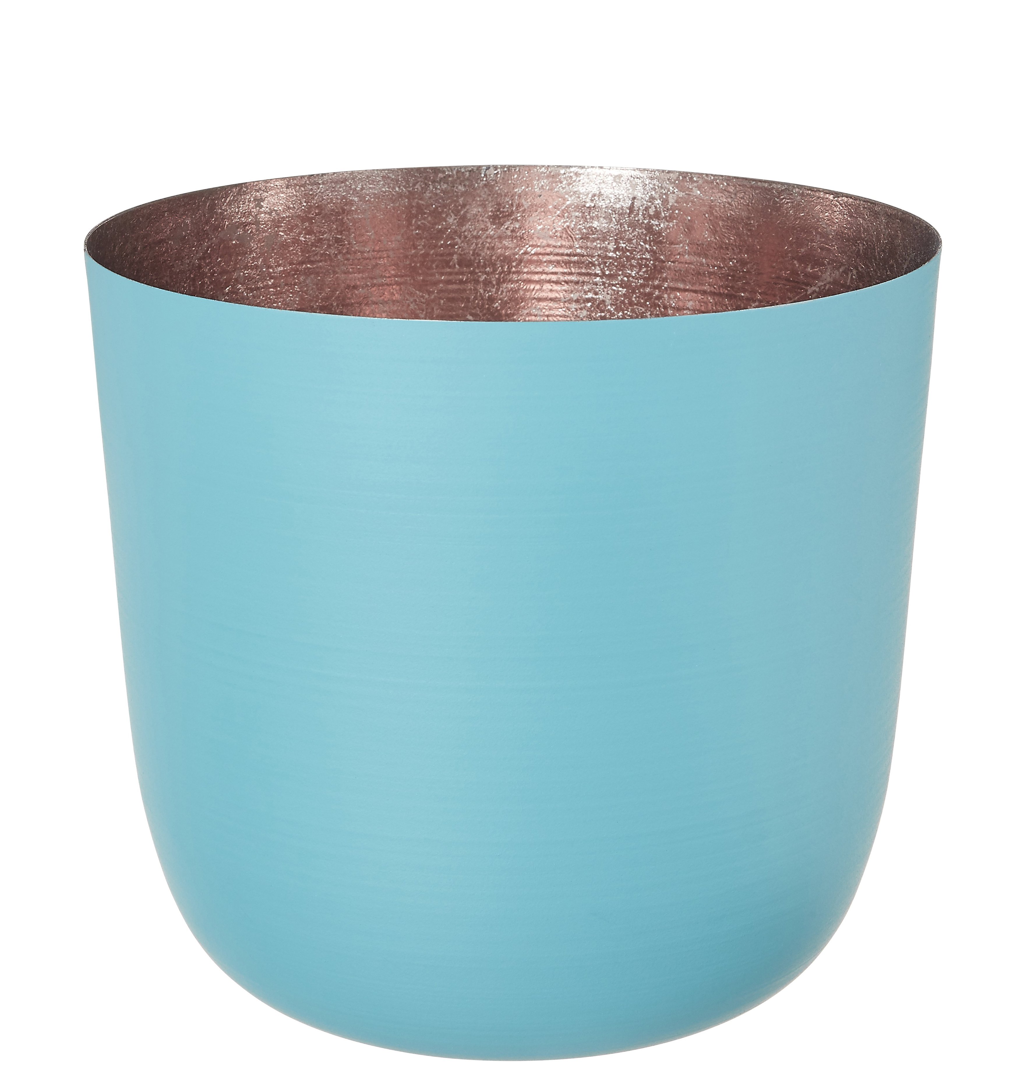 Madras, Windlicht, L, powder blue/rosé