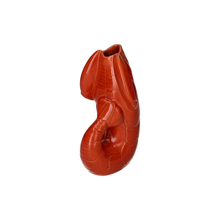 Madame Crevette, Hummer, Vase, S, orangerot