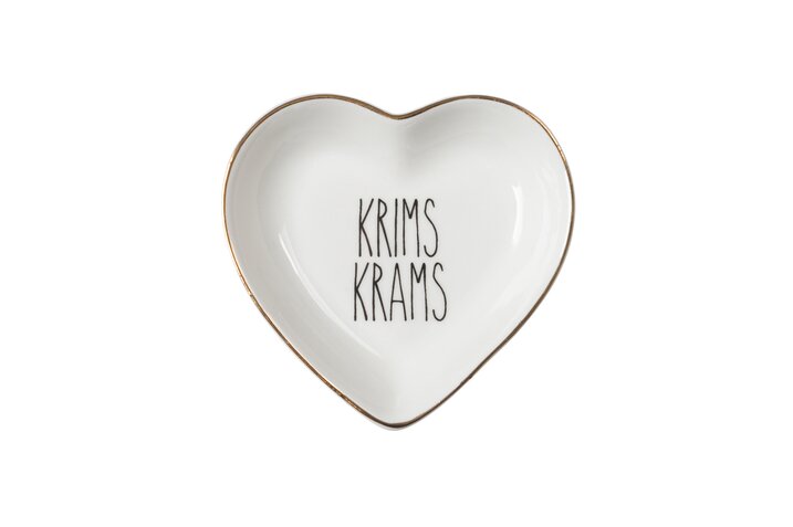 Love Plates, Deko-Teller, Porzellan, Krims Krams, Herz, tief, weiß
