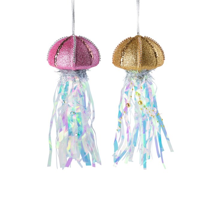 hanger jellyfish assorted of 2 pcs., pink/gold