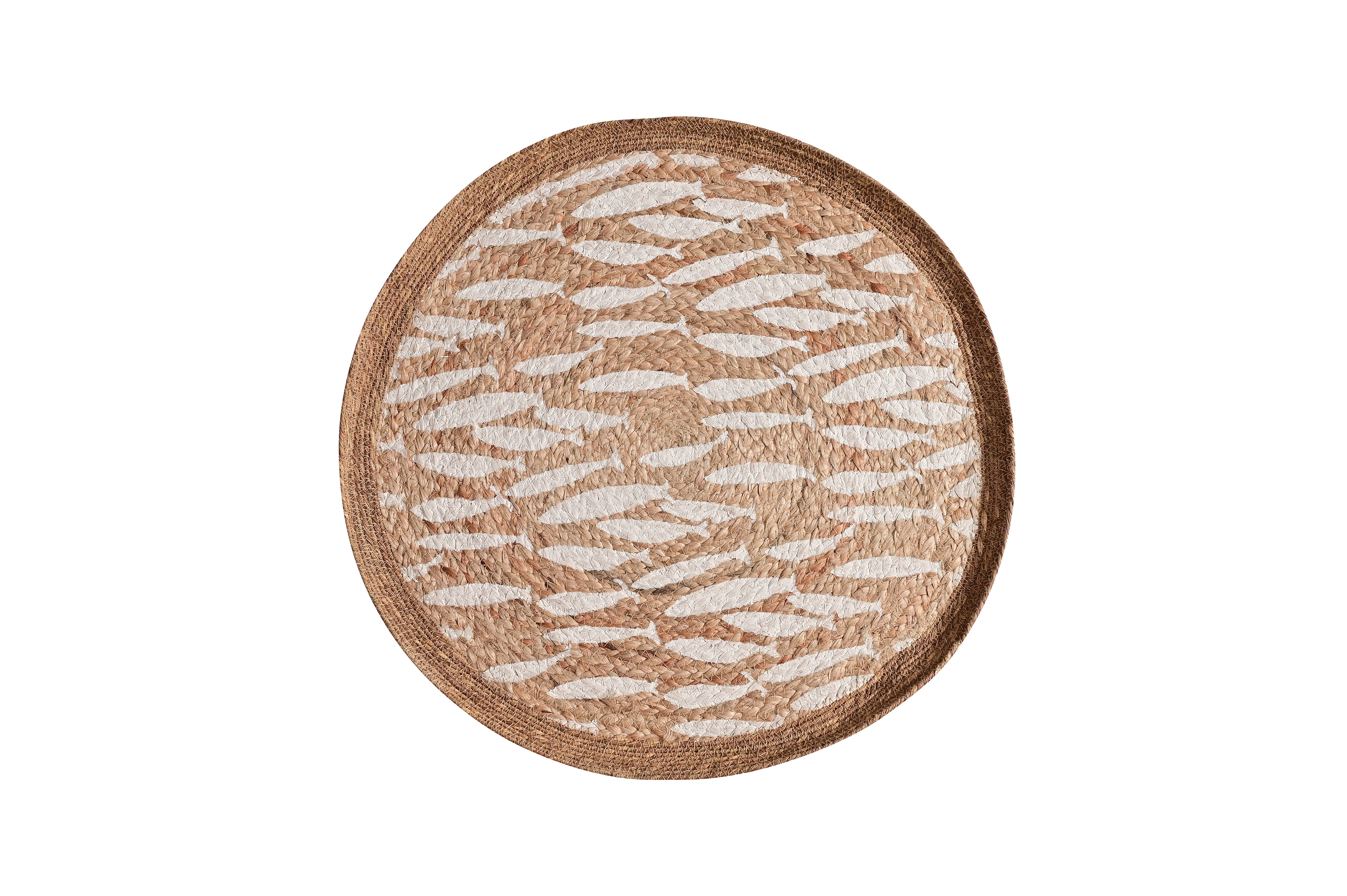 Havanna, wall /table decor, d50cm, fishes, white/nature