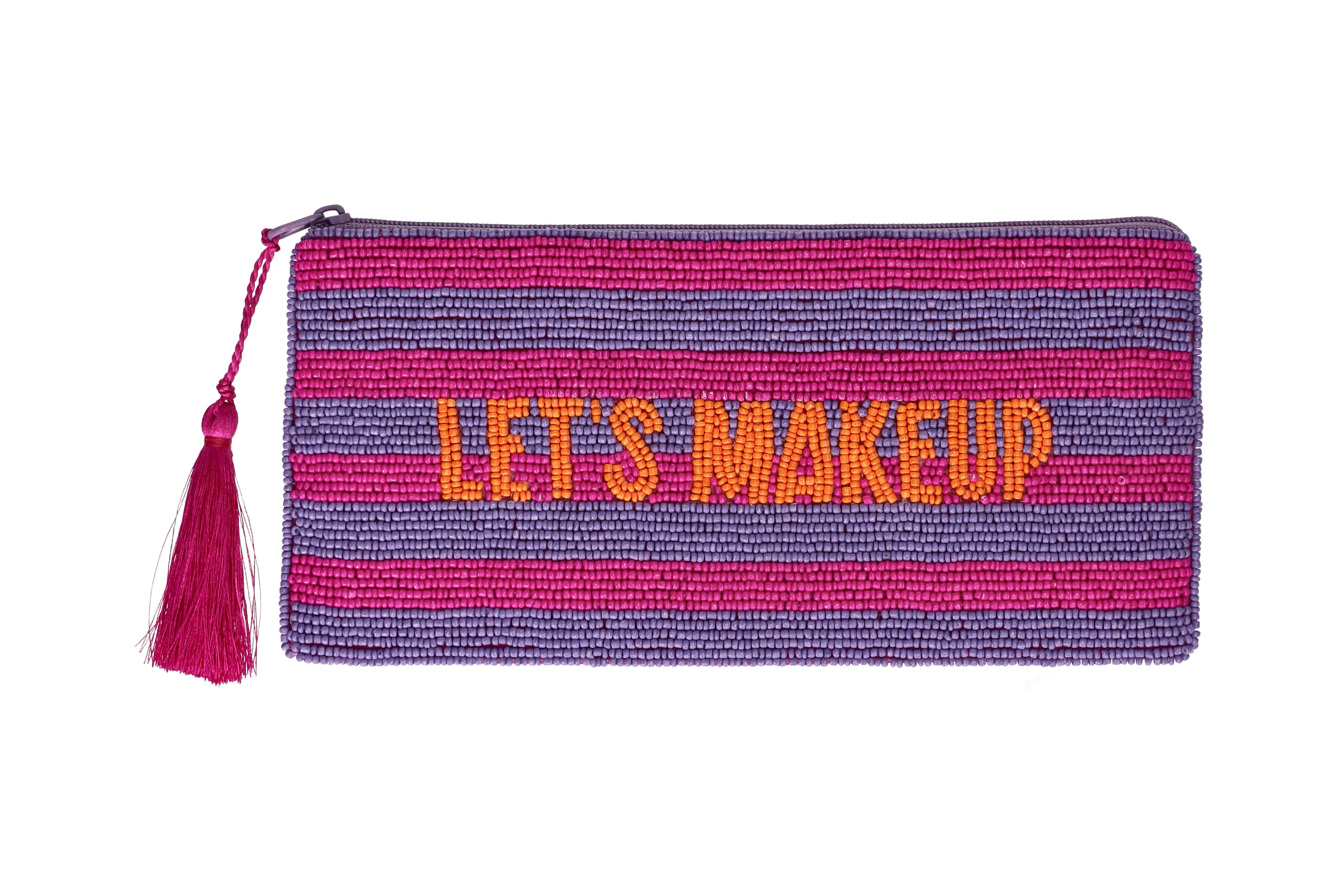 Elodie, cosmetic bag, L, motive: let´s makeup, pink/lila