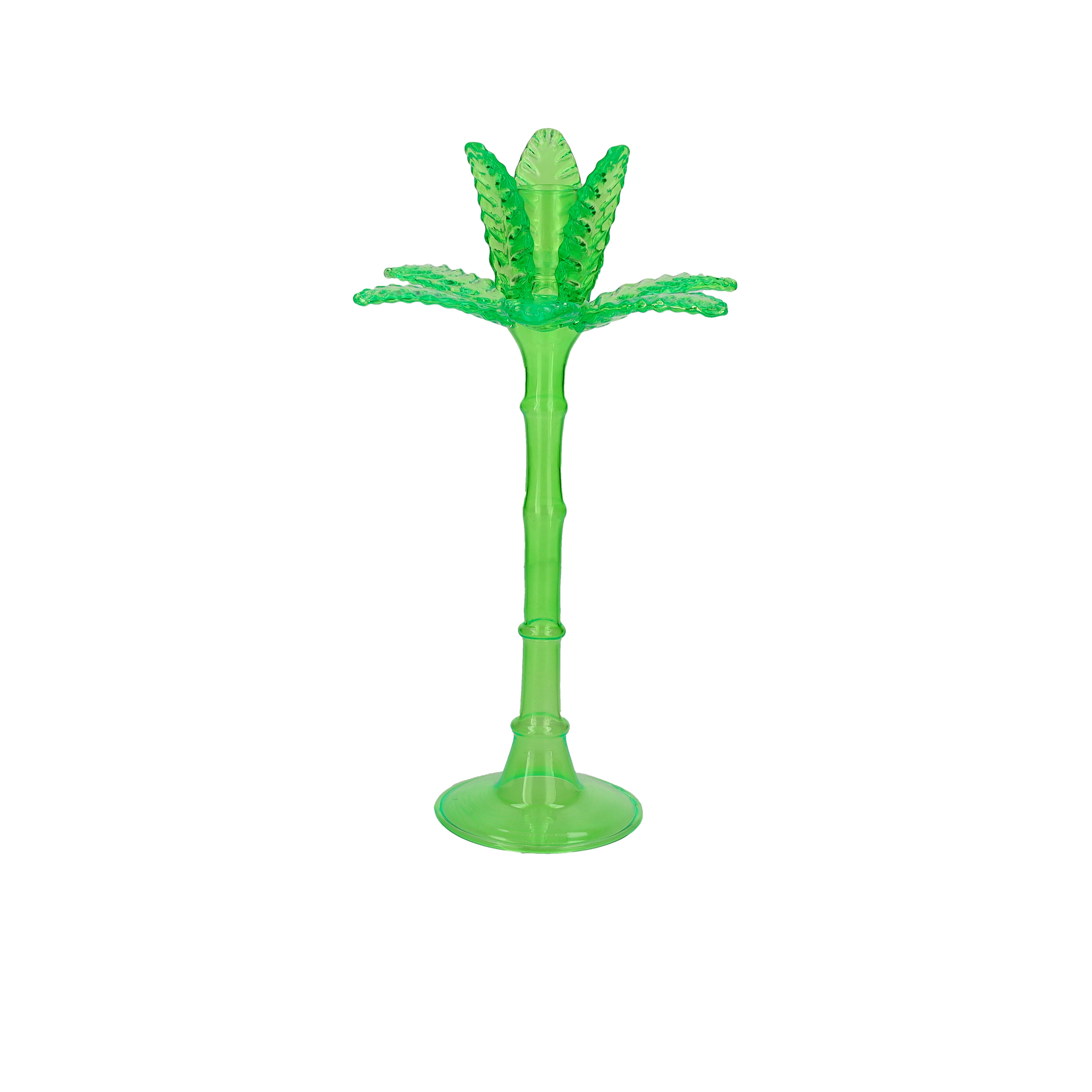 Jacquard candle holder,palm tree, L(H27,7cm)