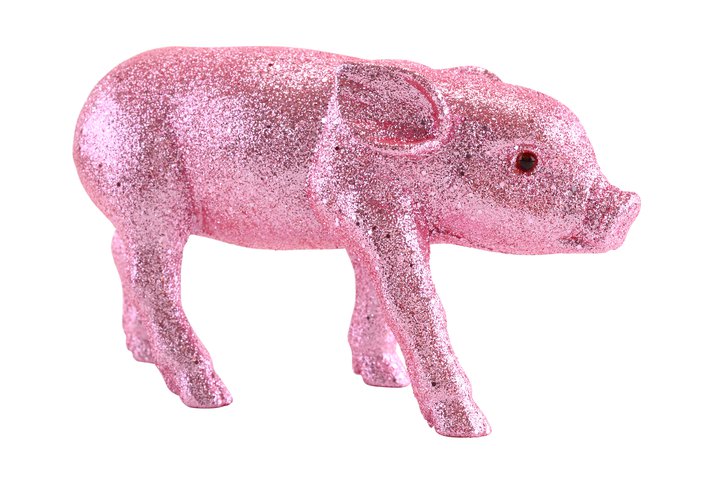 Solna, Schweinchen L, Glitzer, rosa