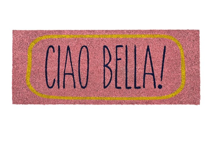 Fussmatte, Motiv: Ciao Bella!, rosa