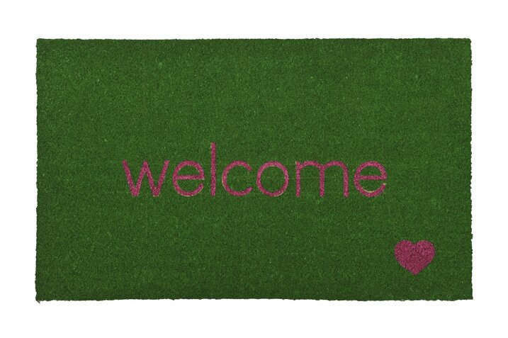 Fussmatte, Welcome, grün