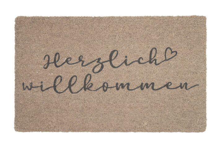 doormat, Herzlich Willkommen, gray