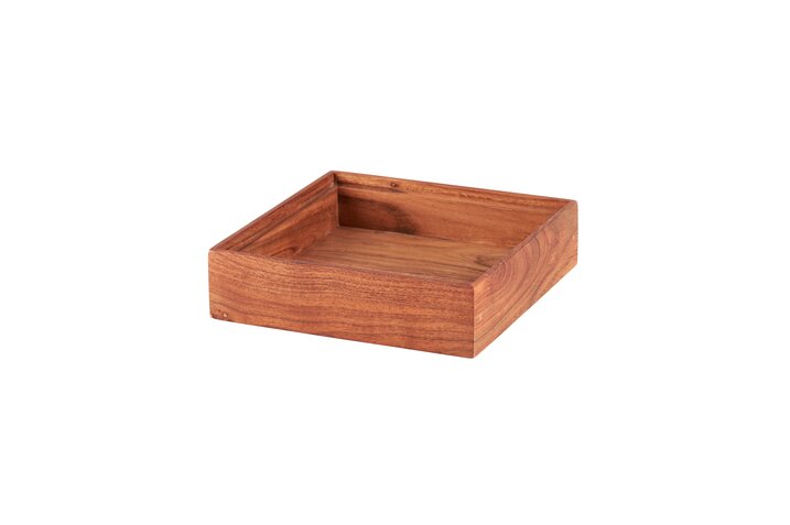 Bento, Box, Akazienholz quadratisch, natur