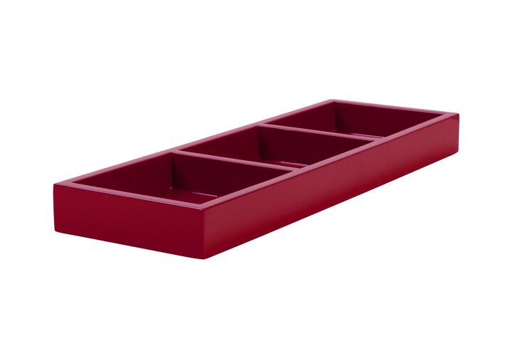 Spa, Tray, 3parts (38x13x3,5cm), red