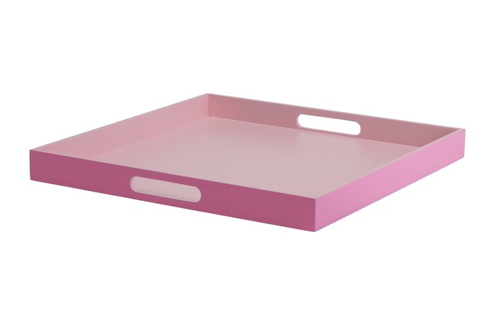 Spa, Tablett, M, quadratisch (40,4x40,4x4cm), 2 farbig, pink/rosa