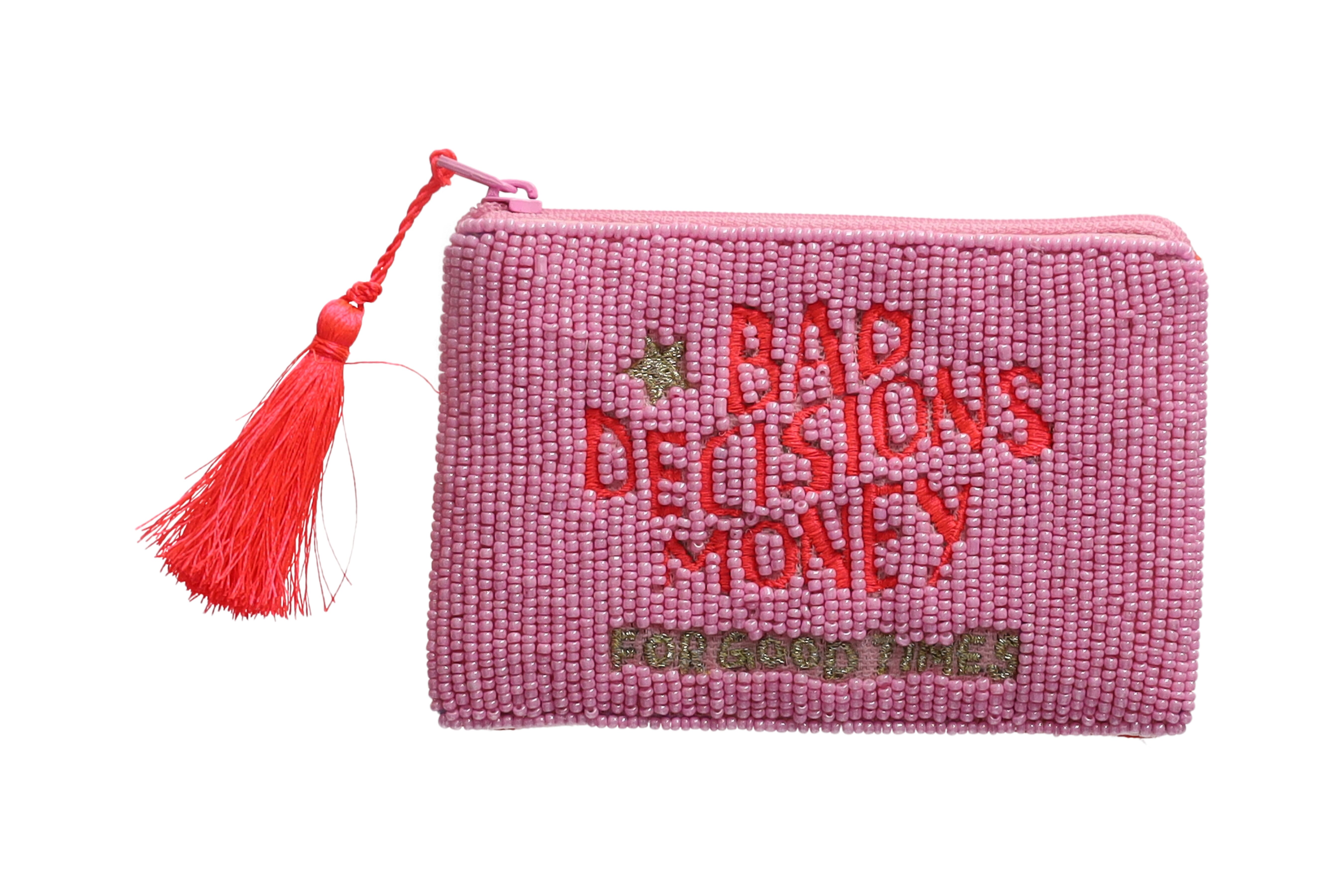 Elodie, Kosmetiktasche XS, Motiv: Bad Decisions Money, pink