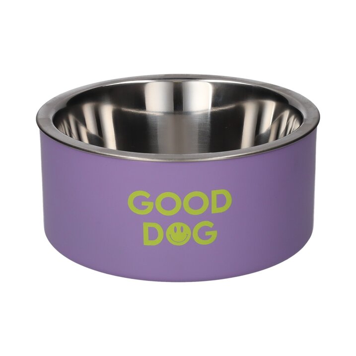 Love Pets, Futternapf, M, Motiv: Good dog, lavender