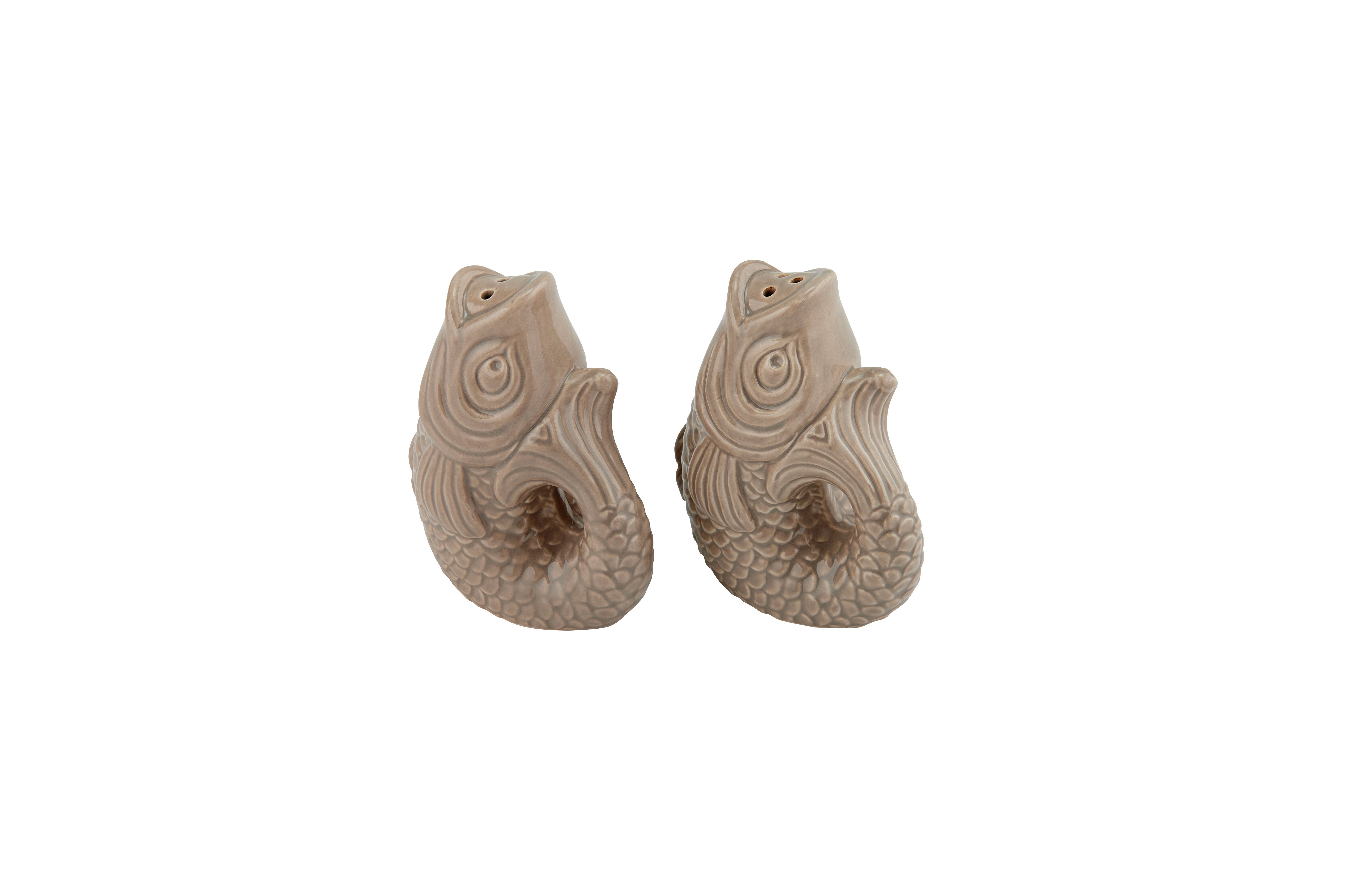 Monsieur Carafon, Fisch, Salz-/Pfefferstreuerset 2tlg., sandstone