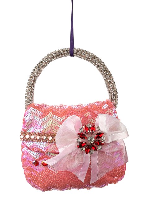 Hänger Tasche, Stoff, rosa