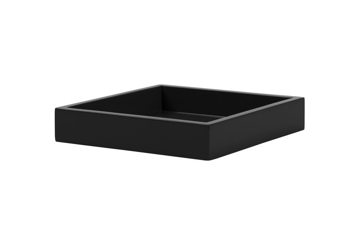 Spa, Tray S, square (19x19x3,5cm), black