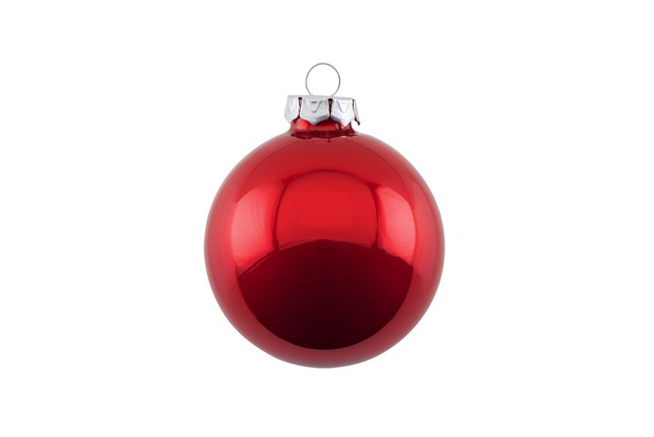 Christmas tree ball 6cm opal, red